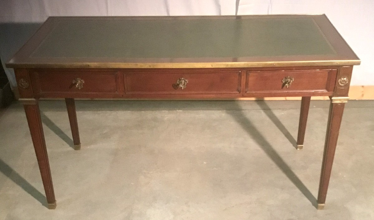 bureau plat en acajou