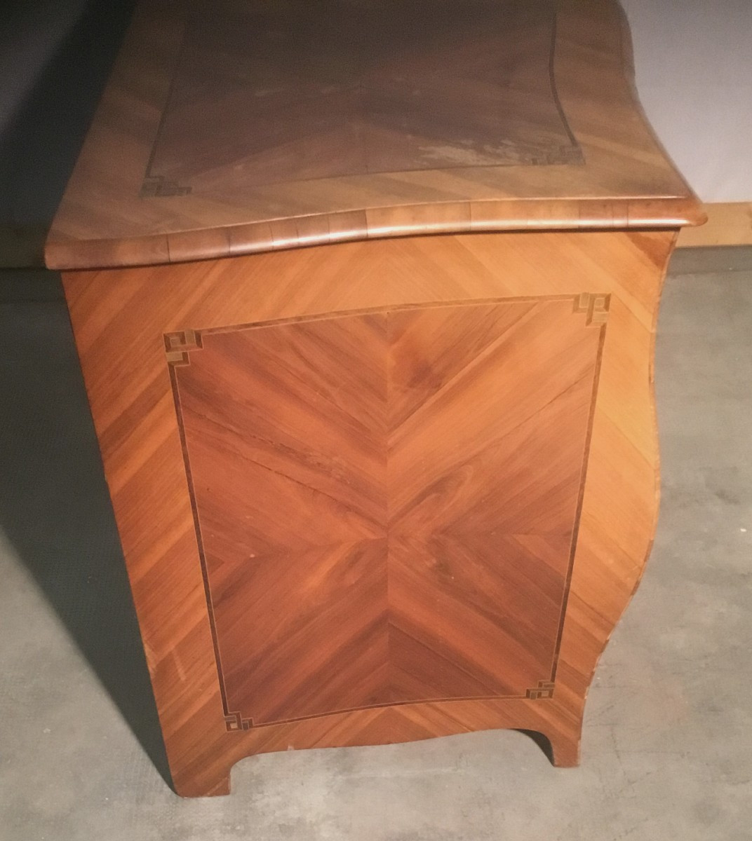 commode Louis XV marqueté-photo-4