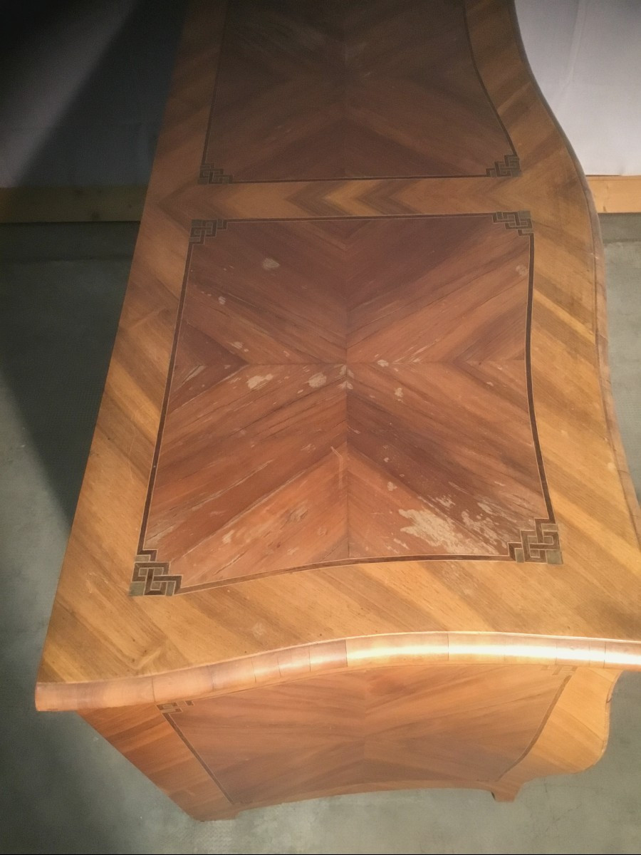 commode Louis XV marqueté-photo-1