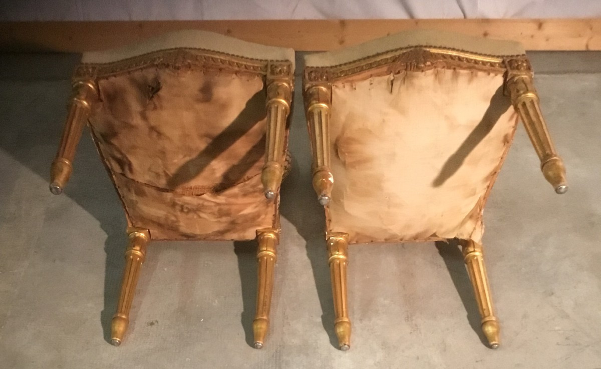 paire de chaises dorées-photo-3