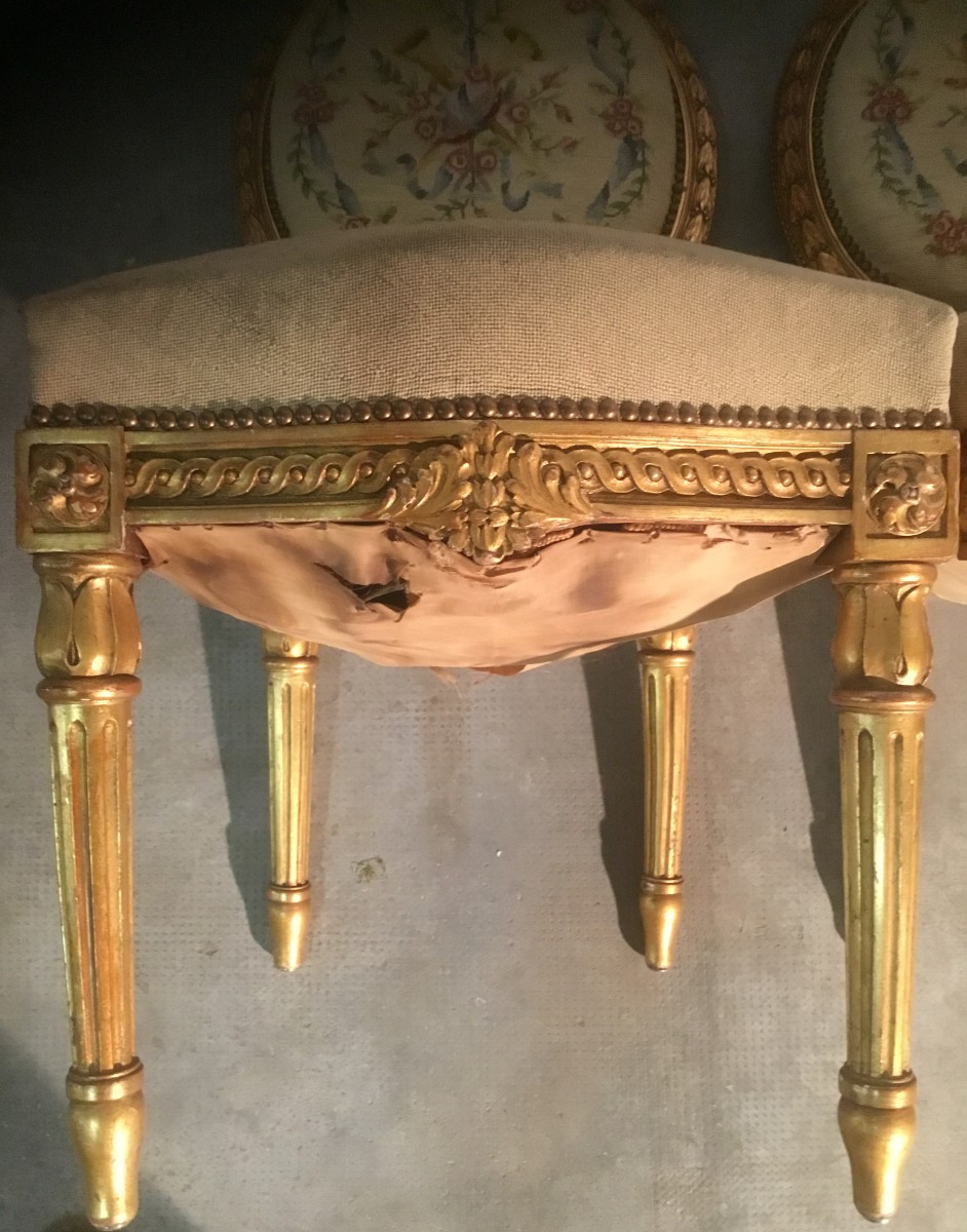 paire de chaises dorées-photo-4