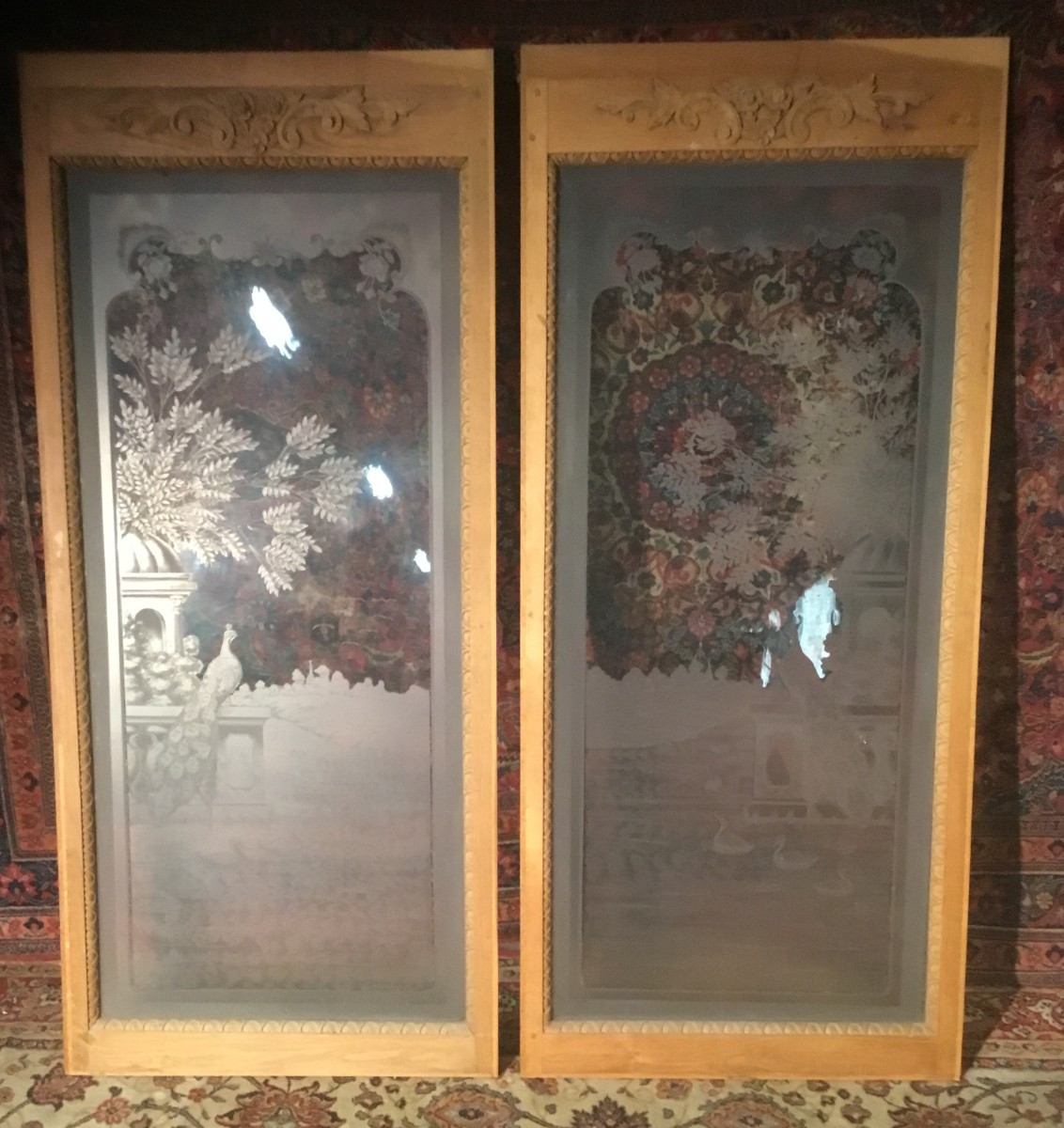 Pair Of Etched Windows