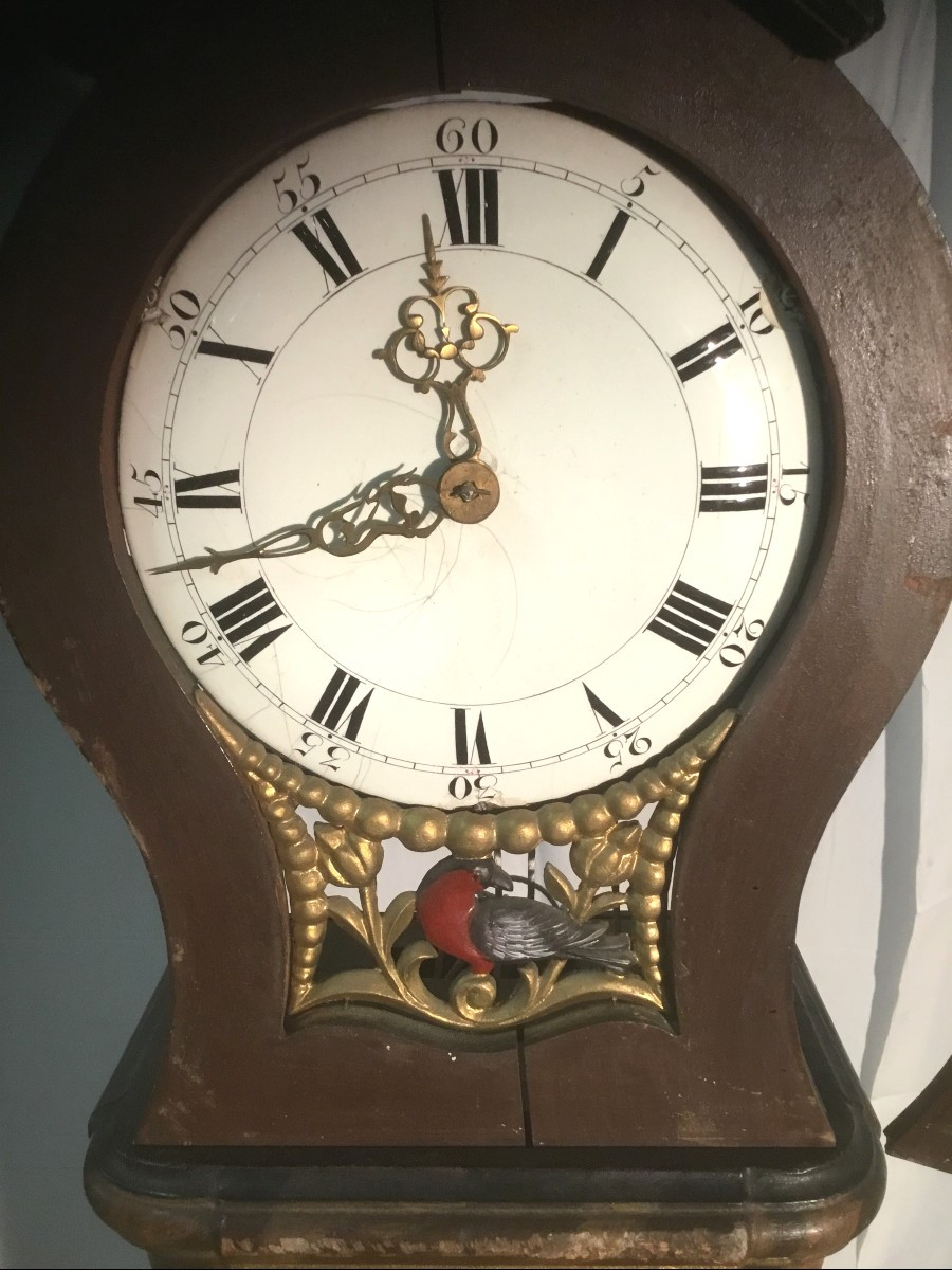 horloge XVIII me en sapin-photo-4
