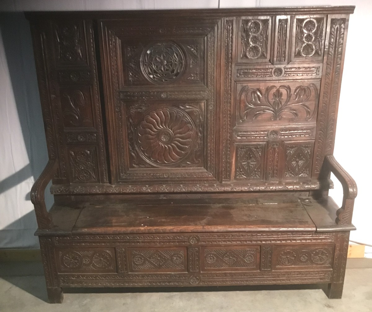 Carved Chest Bench
