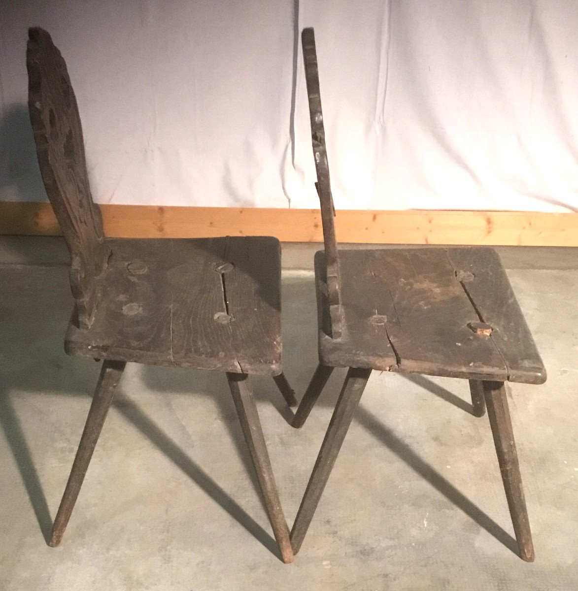 Pair Of 18th Century Stools-photo-4