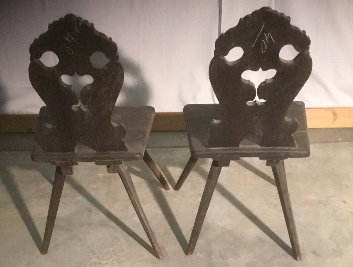 Pair Of 18th Century Stools-photo-1