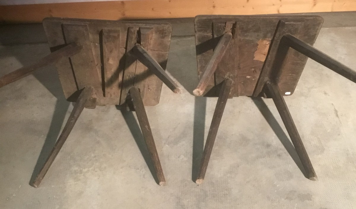 Pair Of 18th Century Stools-photo-3