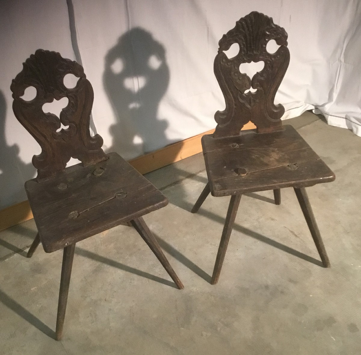 Pair Of 18th Century Stools-photo-4