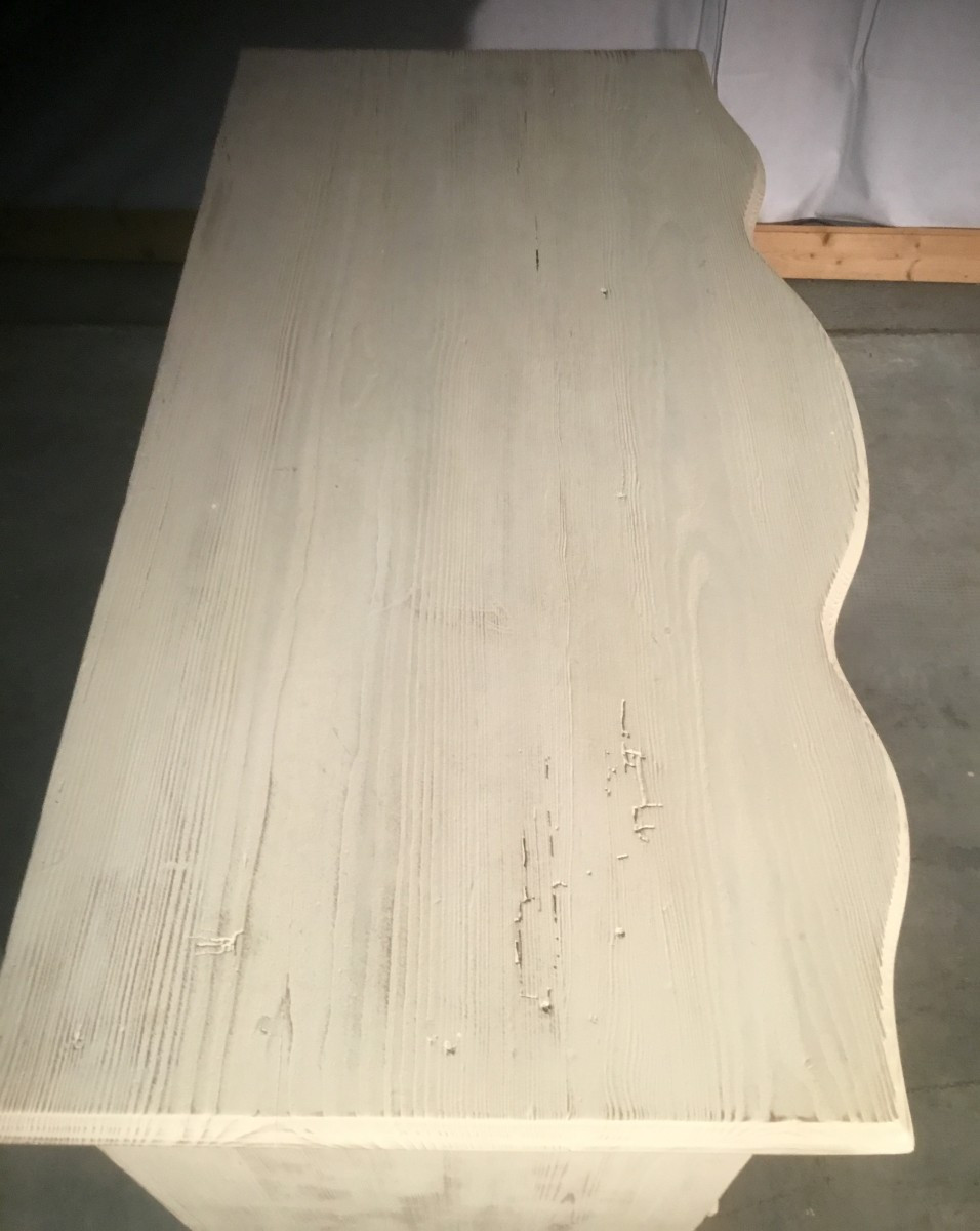 Curved Fir Chest Of Drawers-photo-2