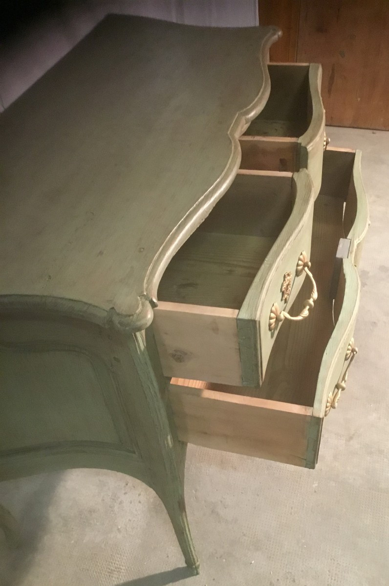 commode XVIII me en sapin-photo-3