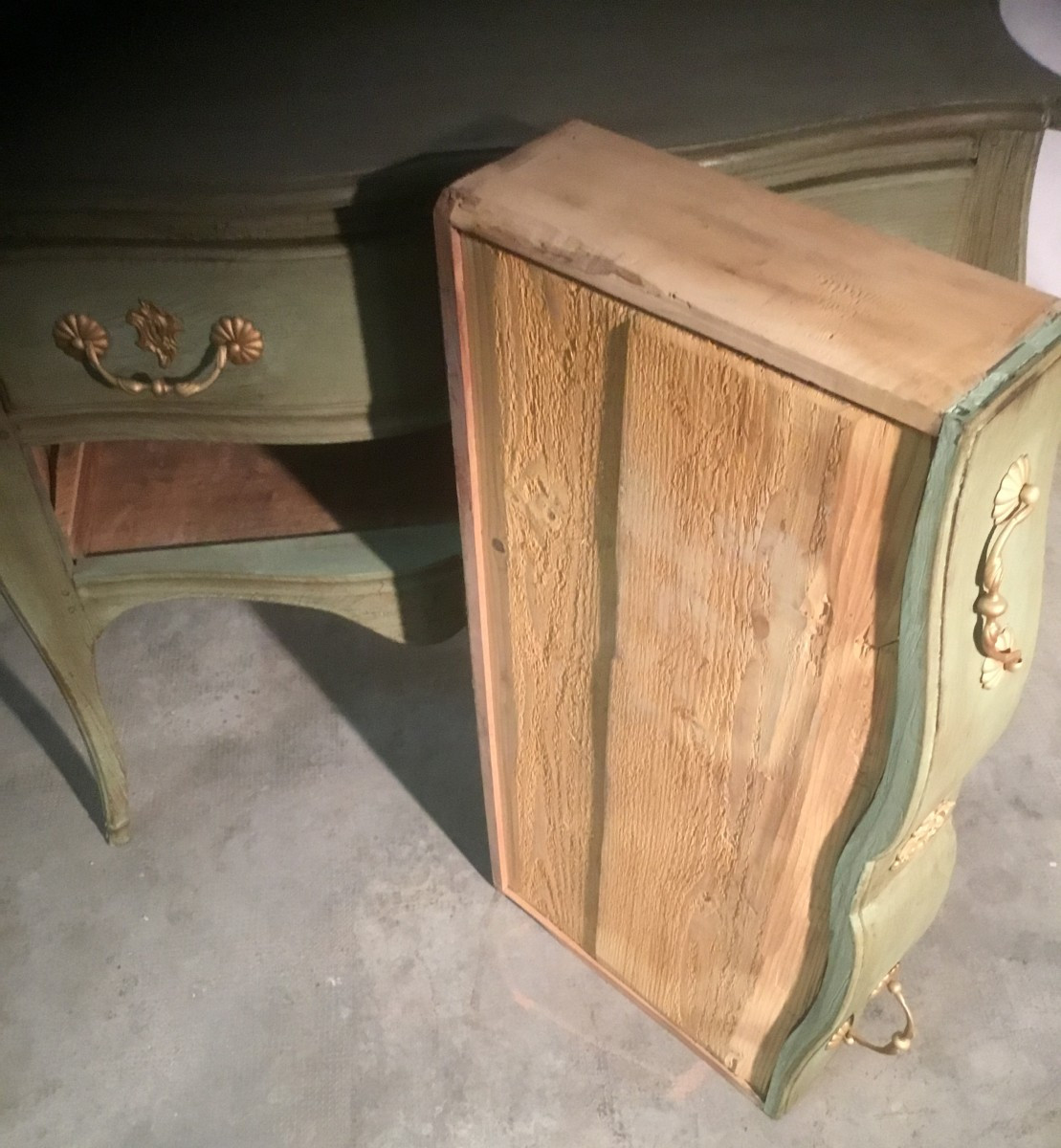 commode XVIII me en sapin-photo-4