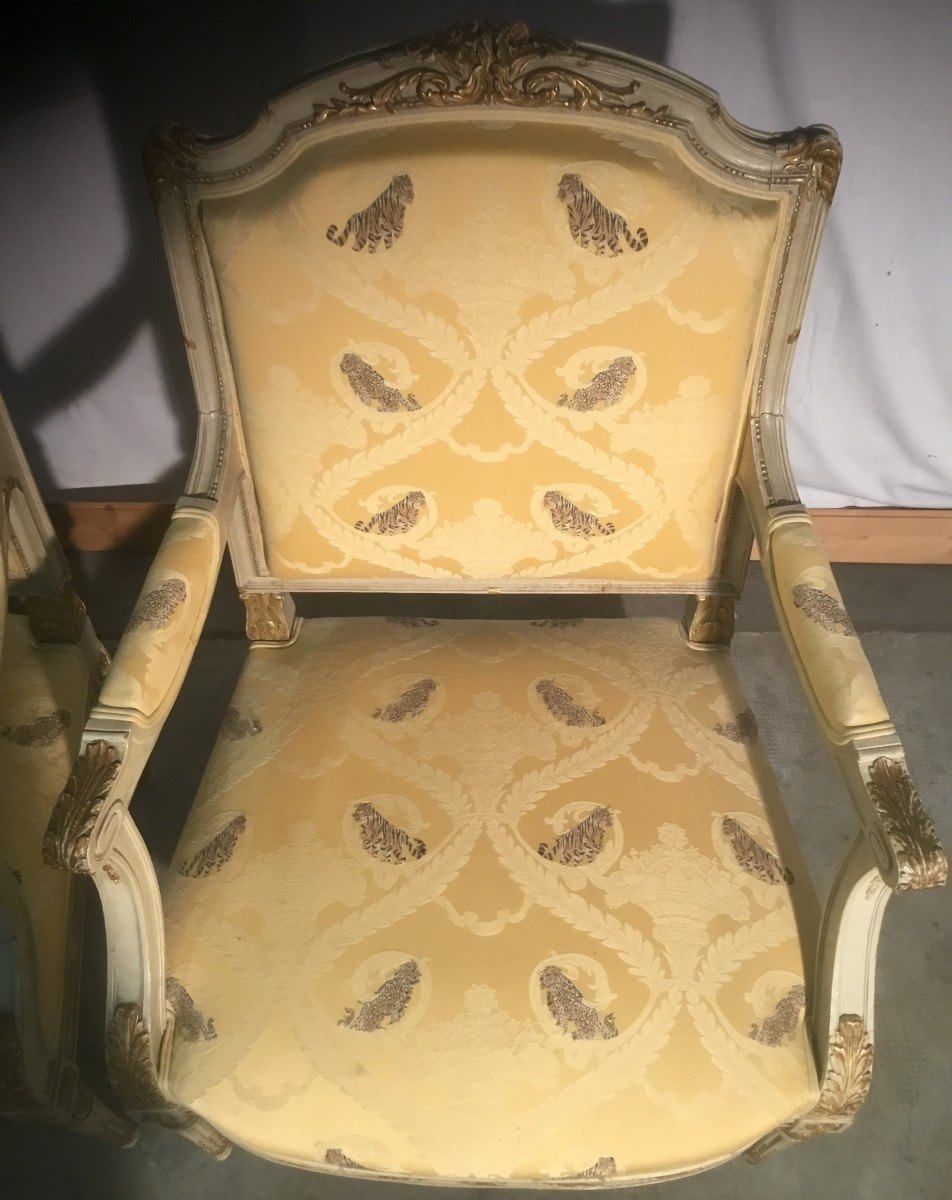 paire de fauteuil laqué-photo-3