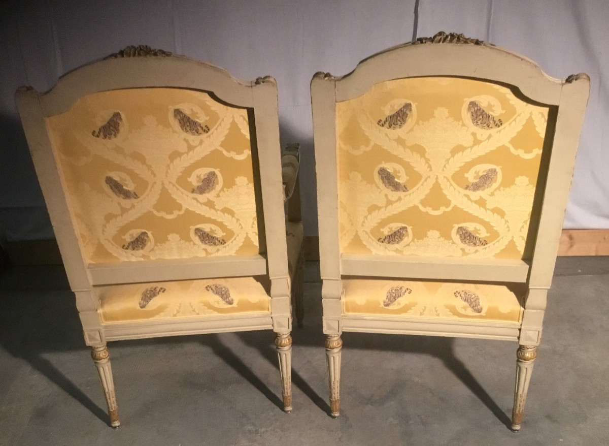 paire de fauteuil laqué-photo-2