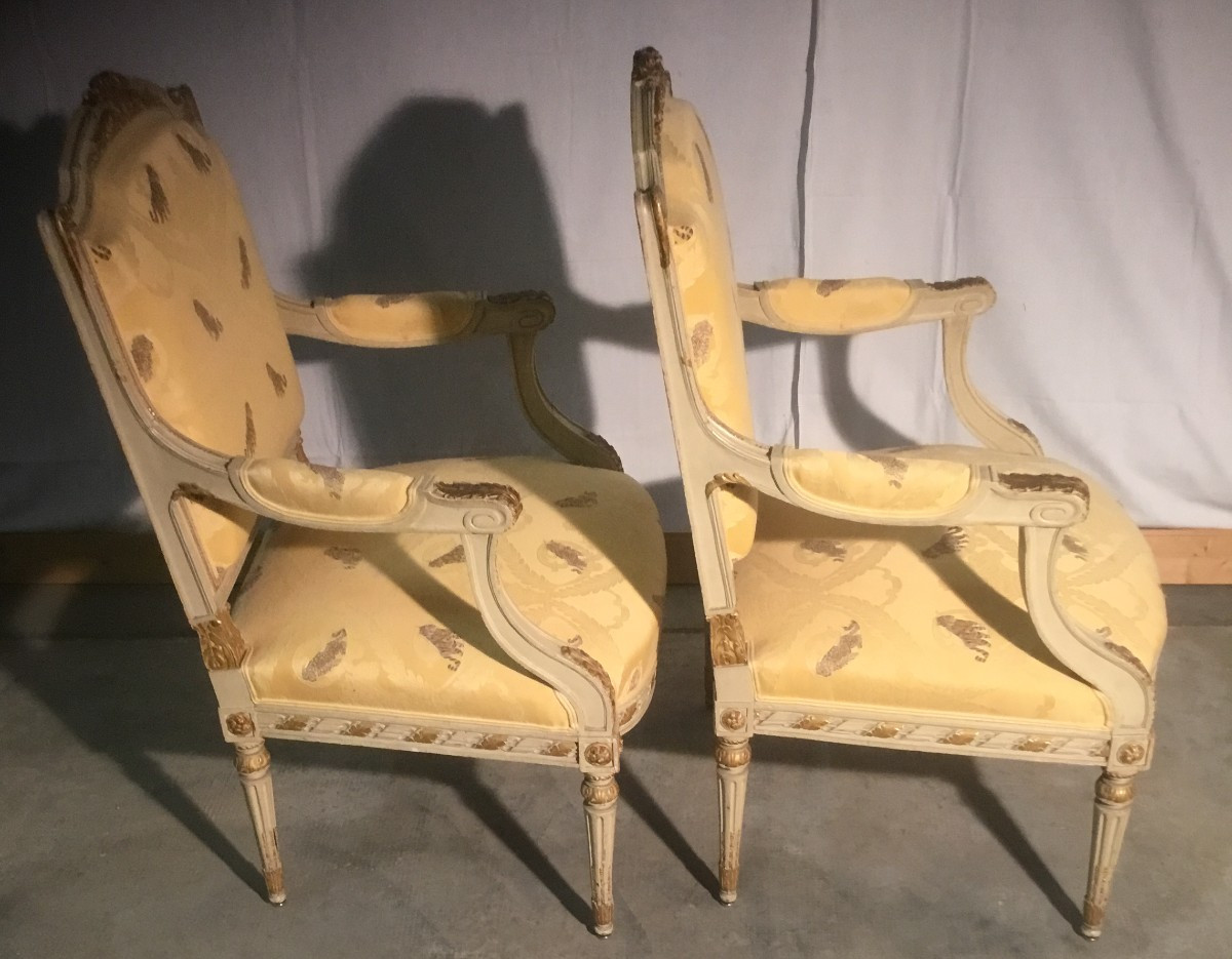 paire de fauteuil laqué-photo-3