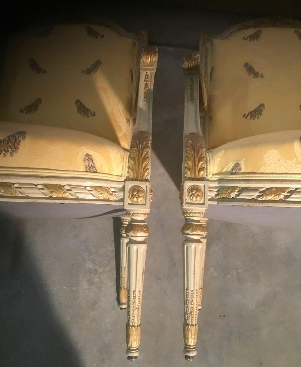 paire de fauteuil laqué-photo-5