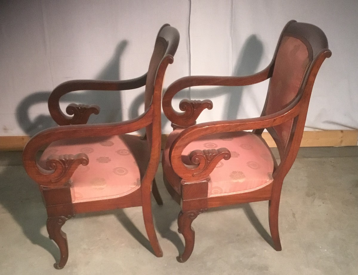 Pair Of Empire Armchairs-photo-2