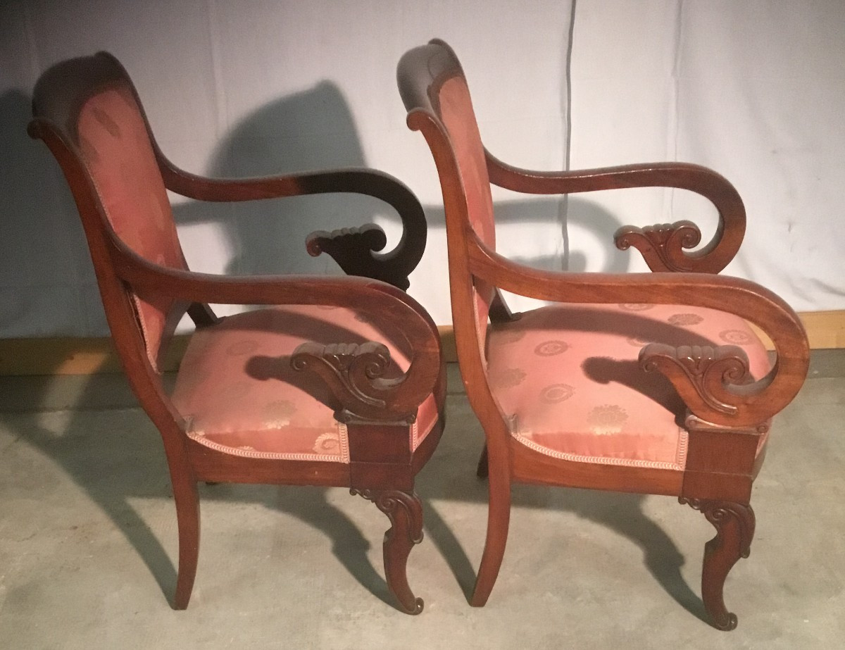 Pair Of Empire Armchairs-photo-2