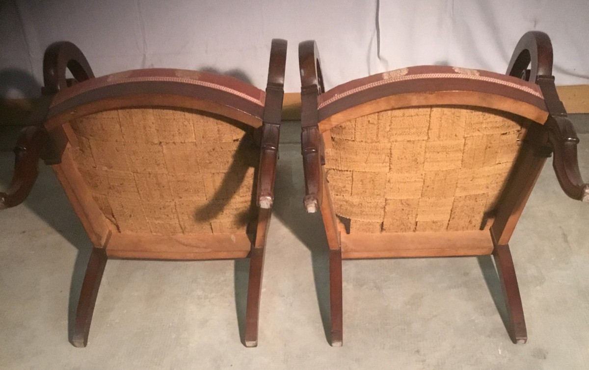 Pair Of Empire Armchairs-photo-3