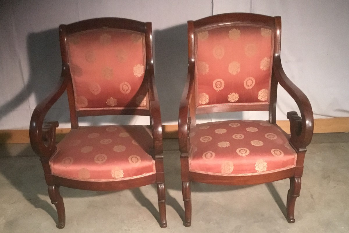 Pair Of Empire Armchairs-photo-4