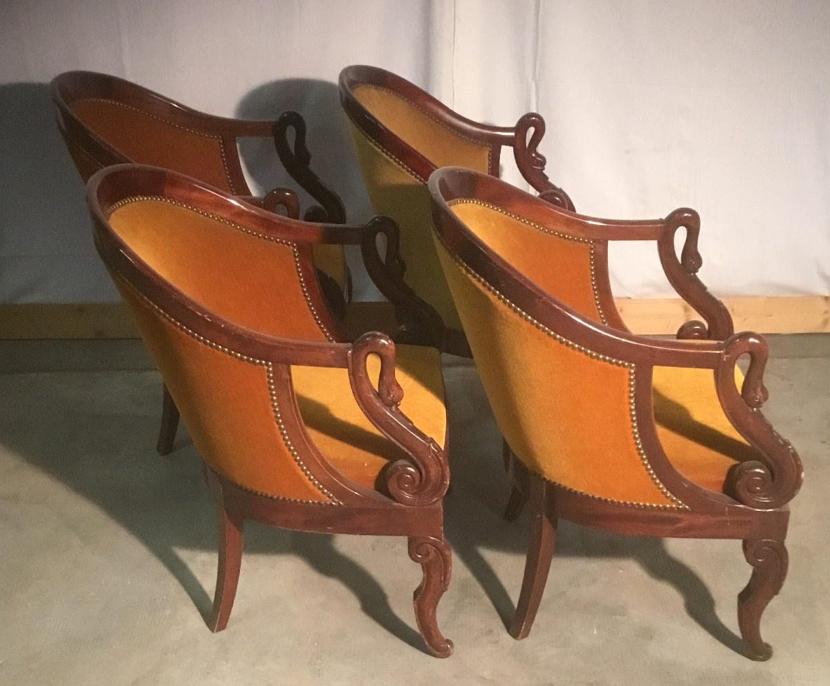 4 Empire Style Armchairs-photo-2