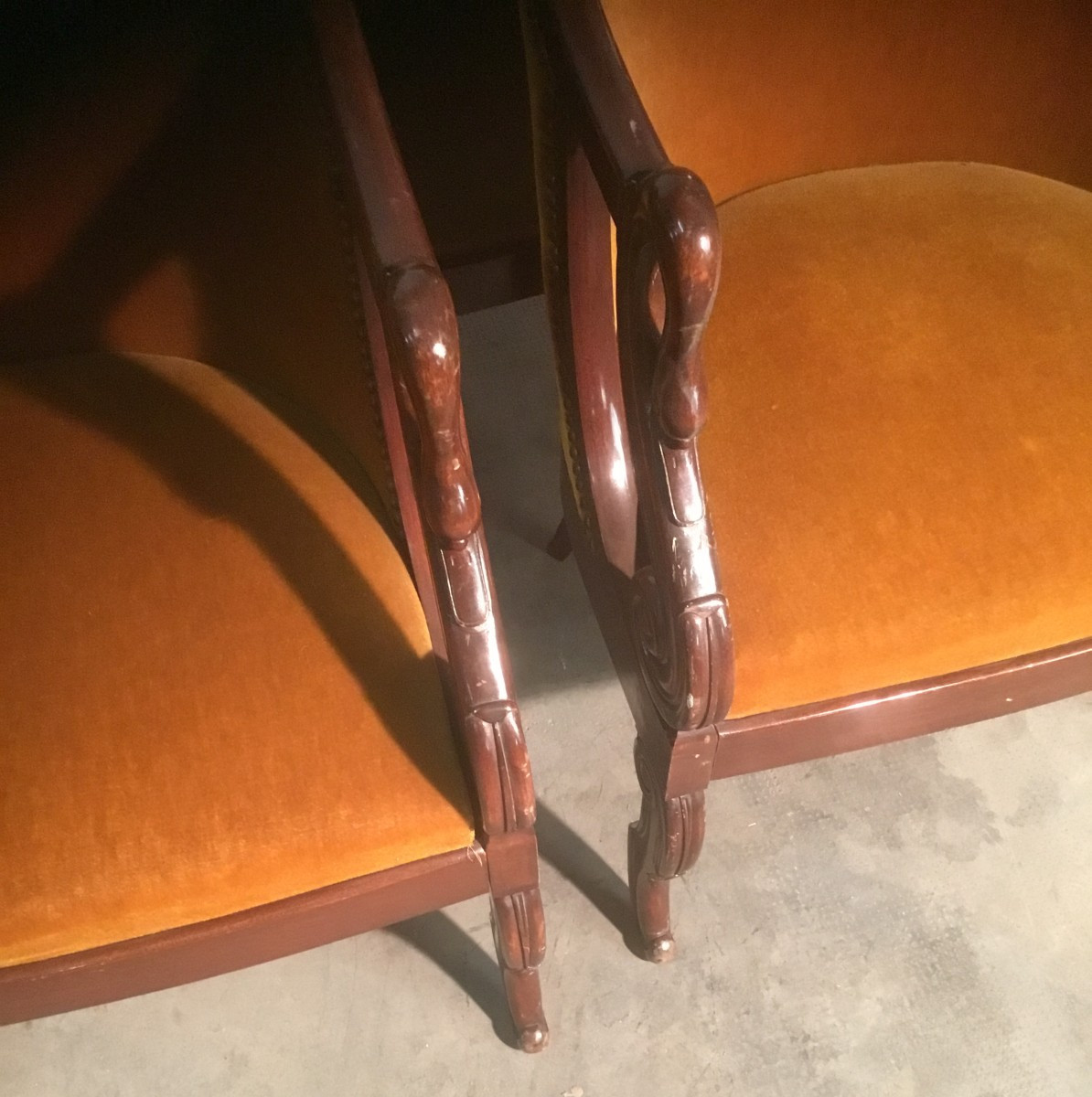 4 Empire Style Armchairs-photo-4