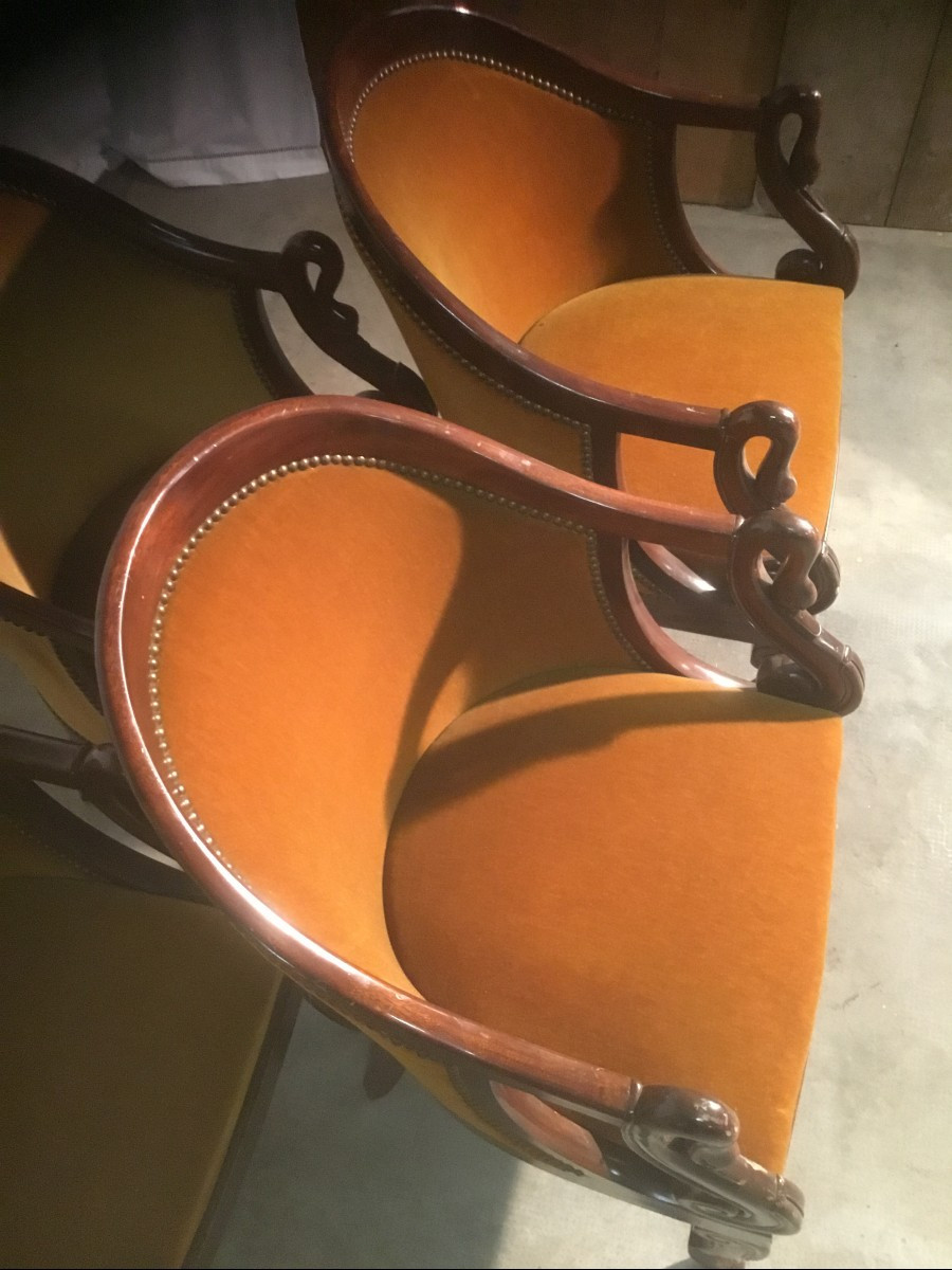 4 Empire Style Armchairs-photo-2