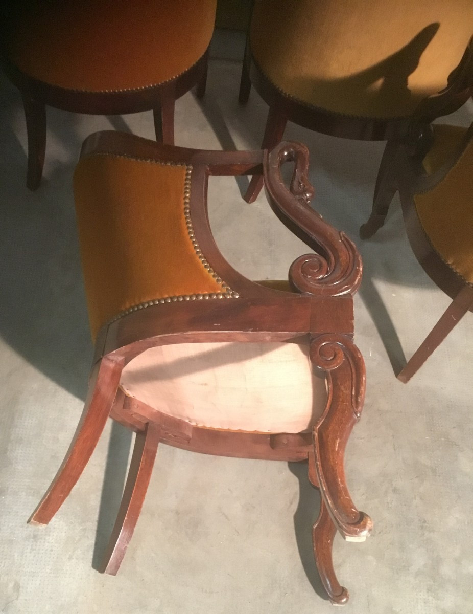 4 Empire Style Armchairs-photo-5