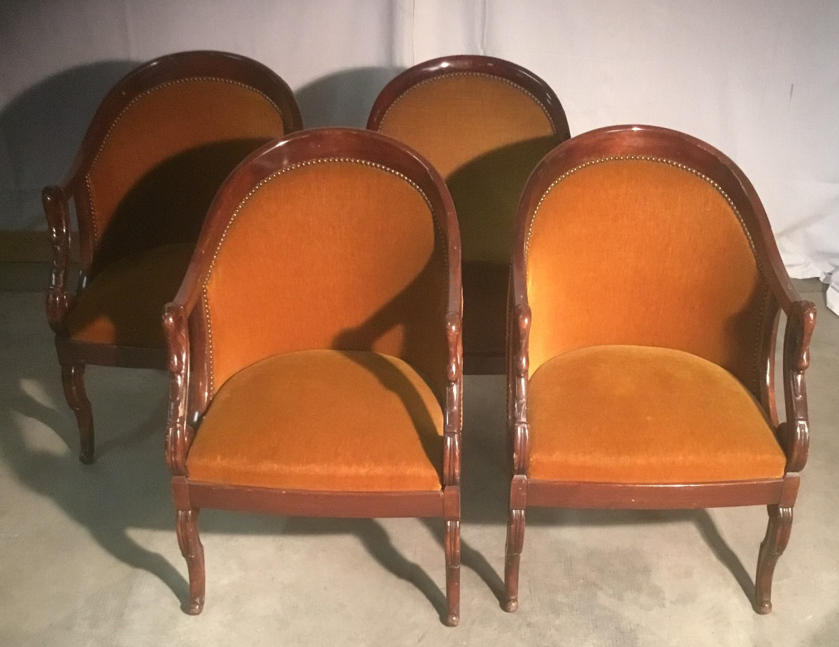 4 Empire Style Armchairs