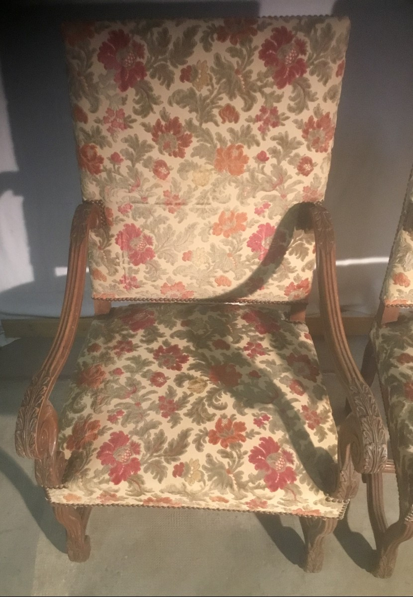 paire de fauteuil style Louis XIV-photo-2