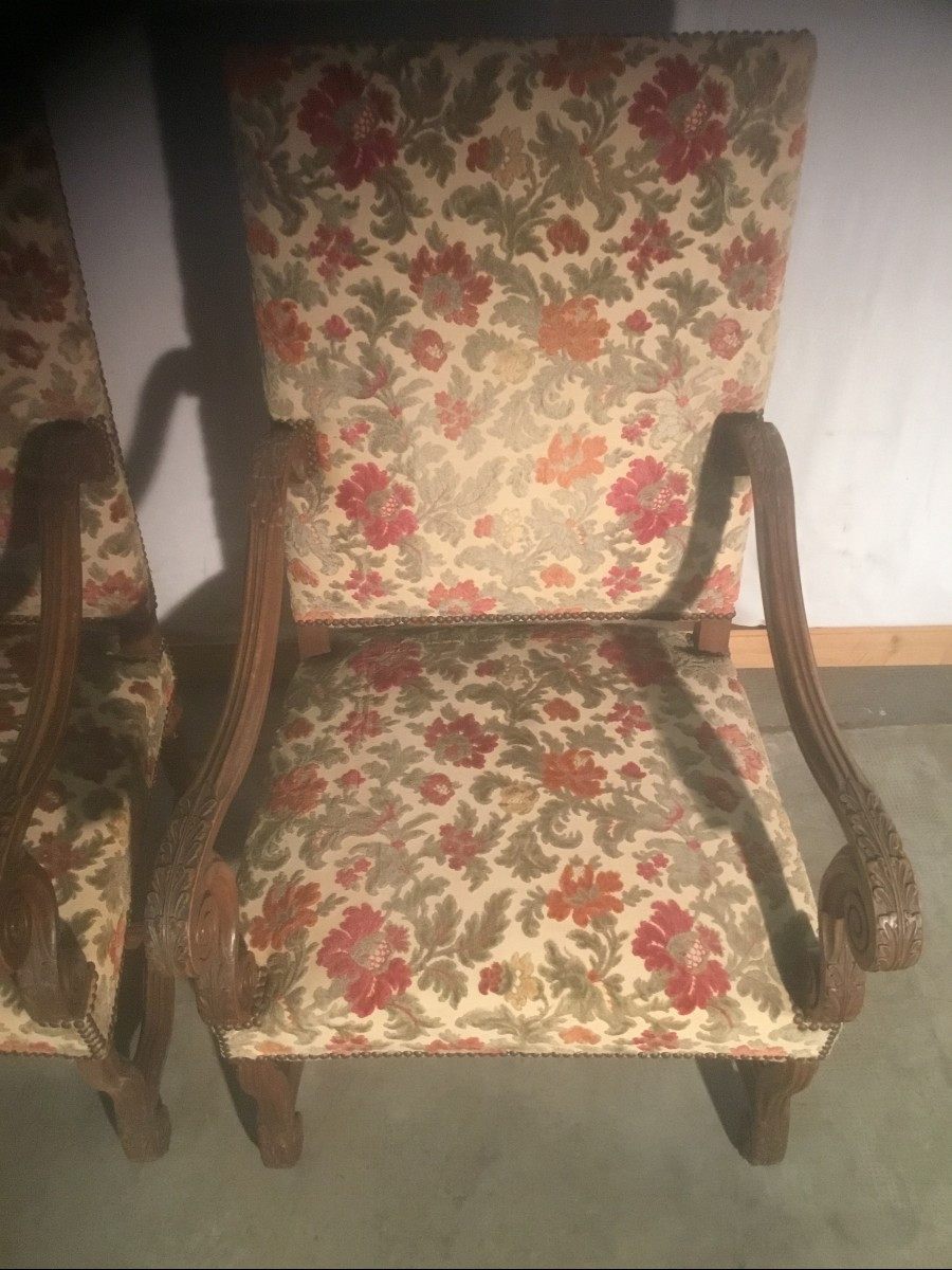 paire de fauteuil style Louis XIV-photo-3