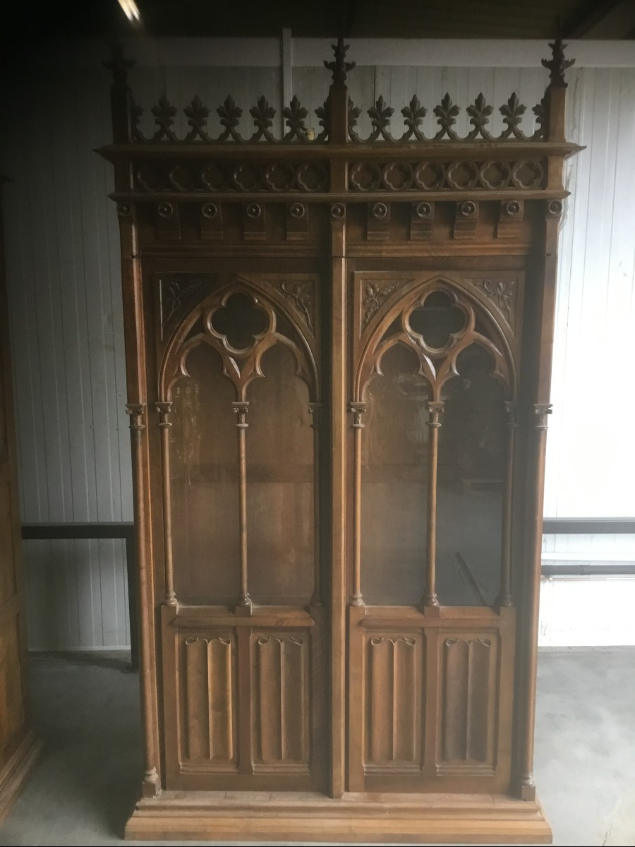 Pair Of Neo-gothic Bookcases-photo-2