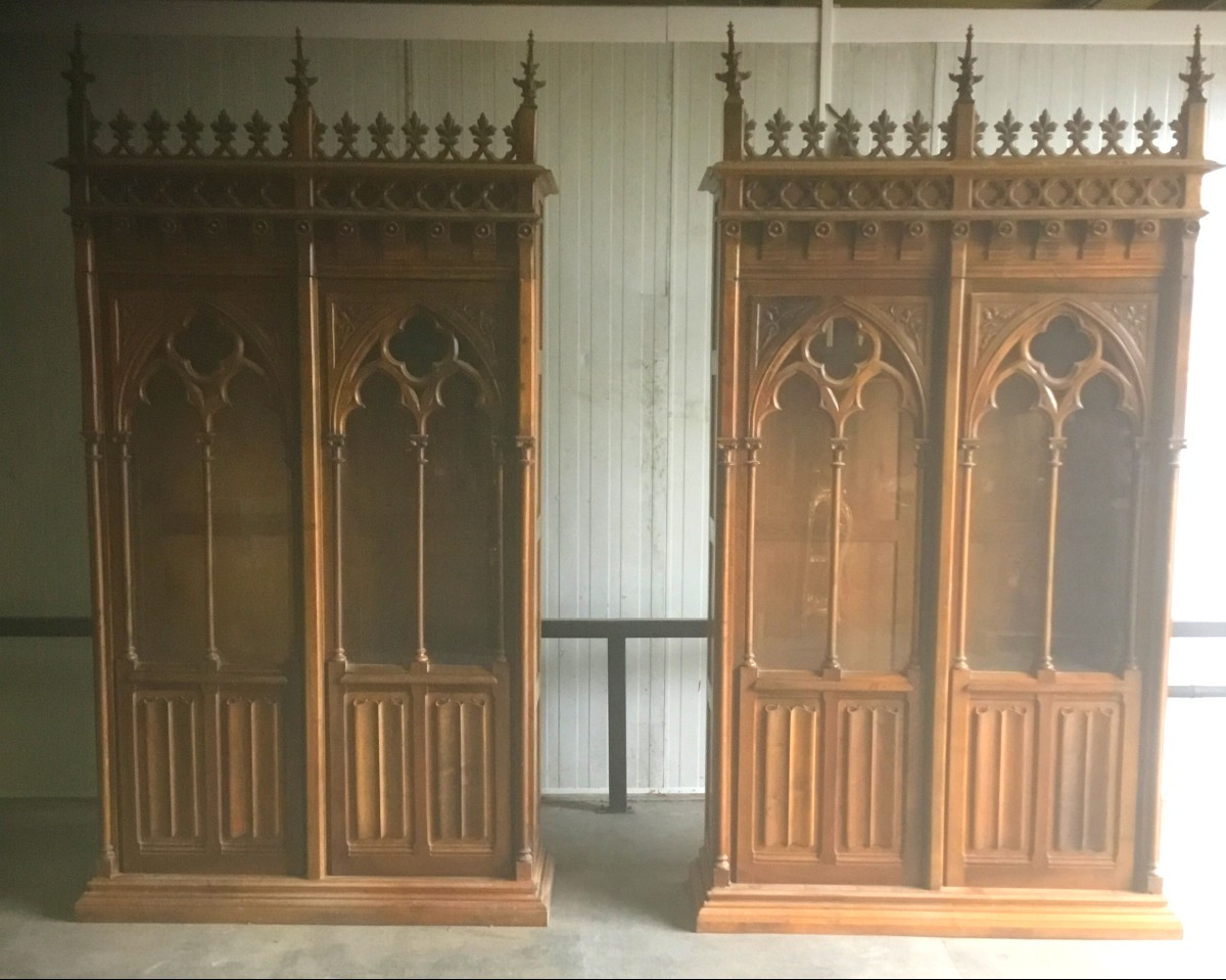 Pair Of Neo-gothic Bookcases