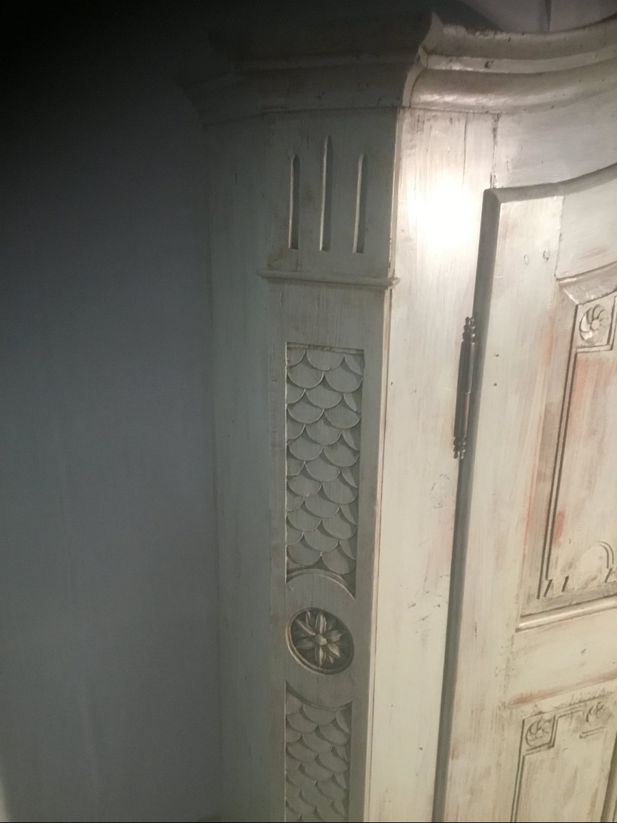 armoire en sapin Louis XVI-photo-2