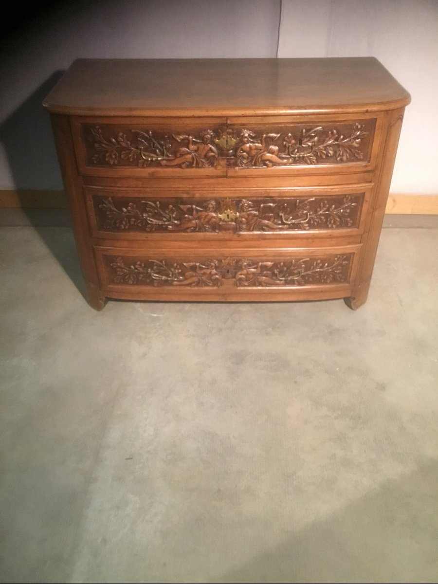 commode bombée XVIII me