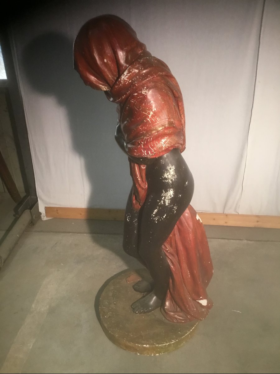Large Polychrome Plaster Sculpture-photo-3