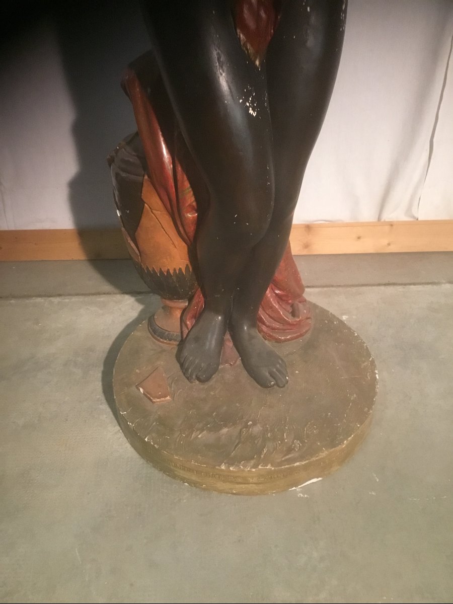 Large Polychrome Plaster Sculpture-photo-2