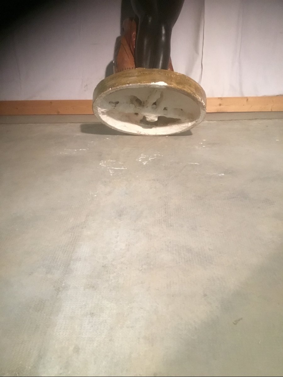 Large Polychrome Plaster Sculpture-photo-7