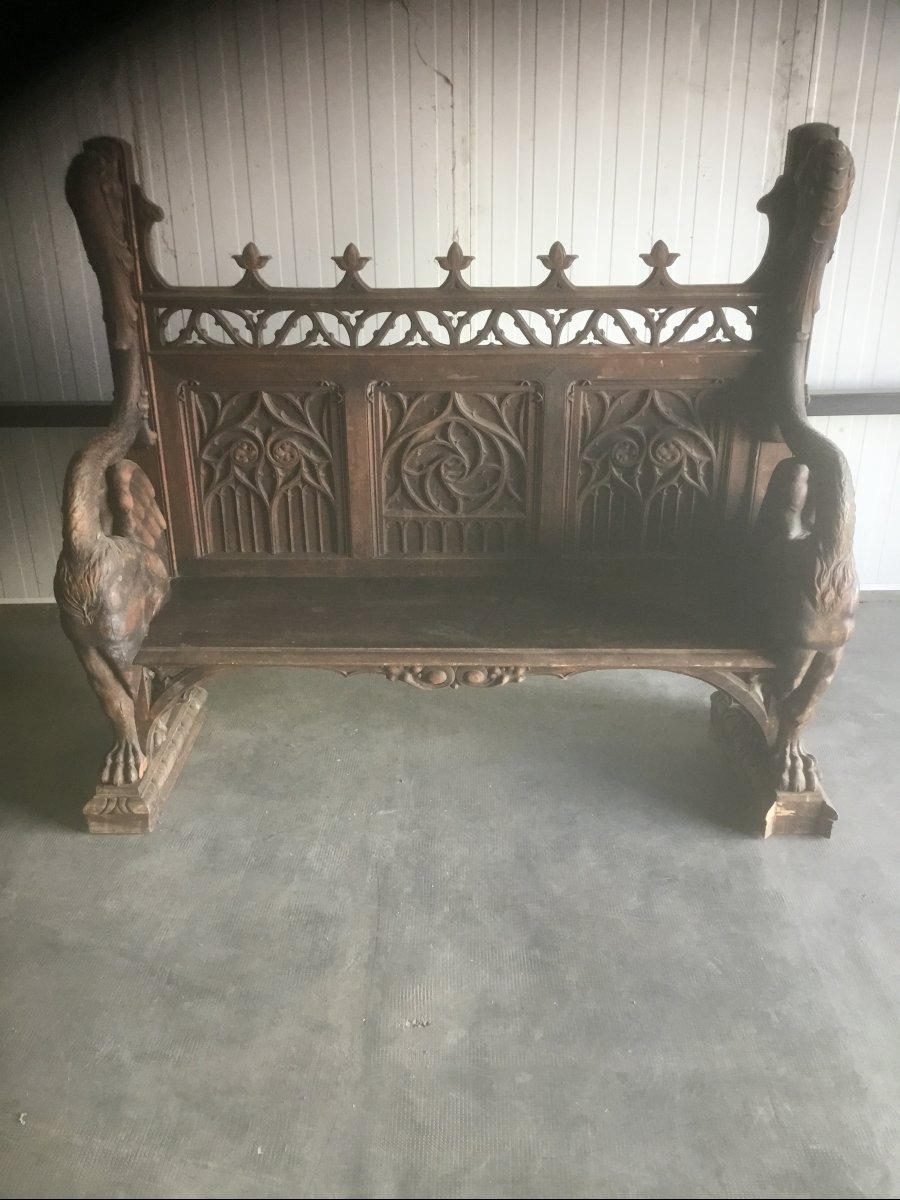 banc néogothique