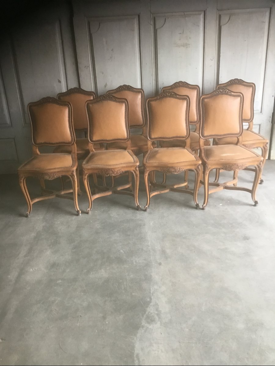 8 chaises style Louis XV
