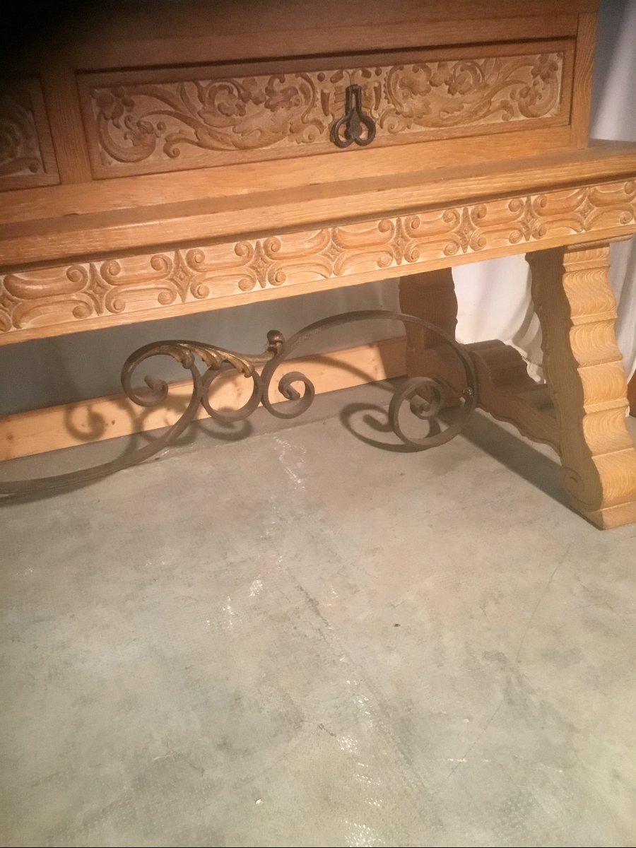 Large Art Deco Console Table-photo-3