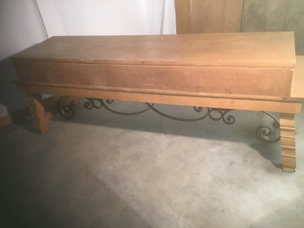 Large Art Deco Console Table-photo-2