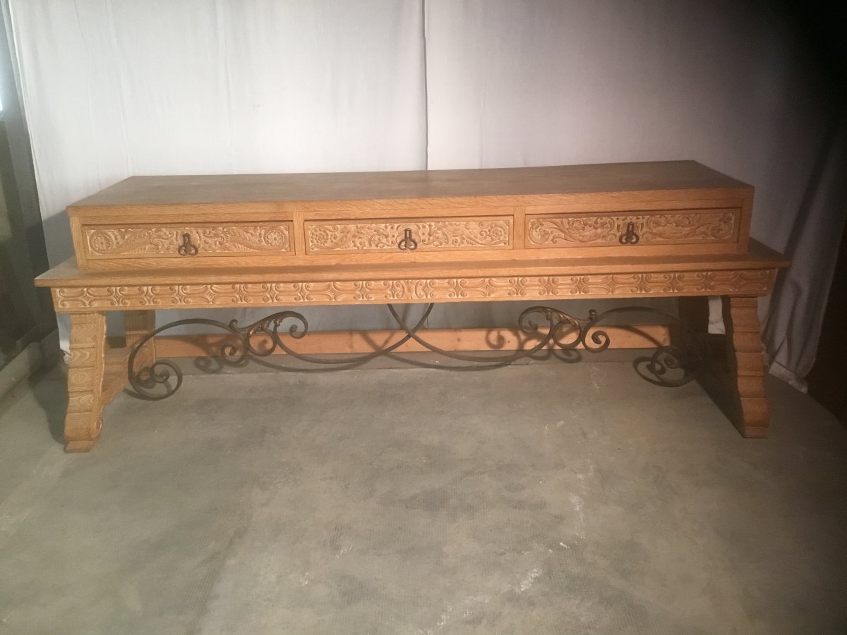 Large Art Deco Console Table