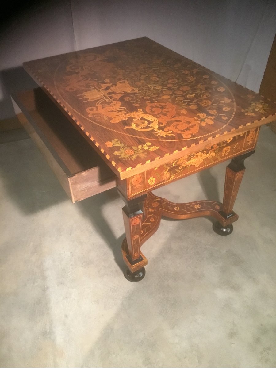 Marquetry Coffee Table-photo-3