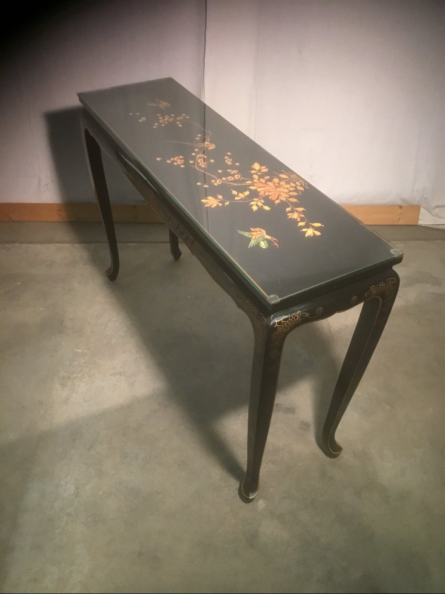 Chinese Lacquer Console Table-photo-4