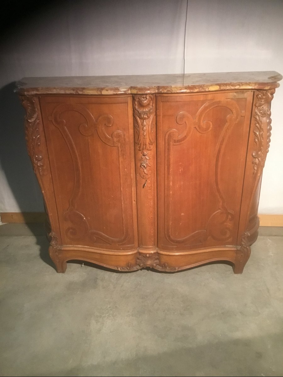 Curved Stone Sideboard