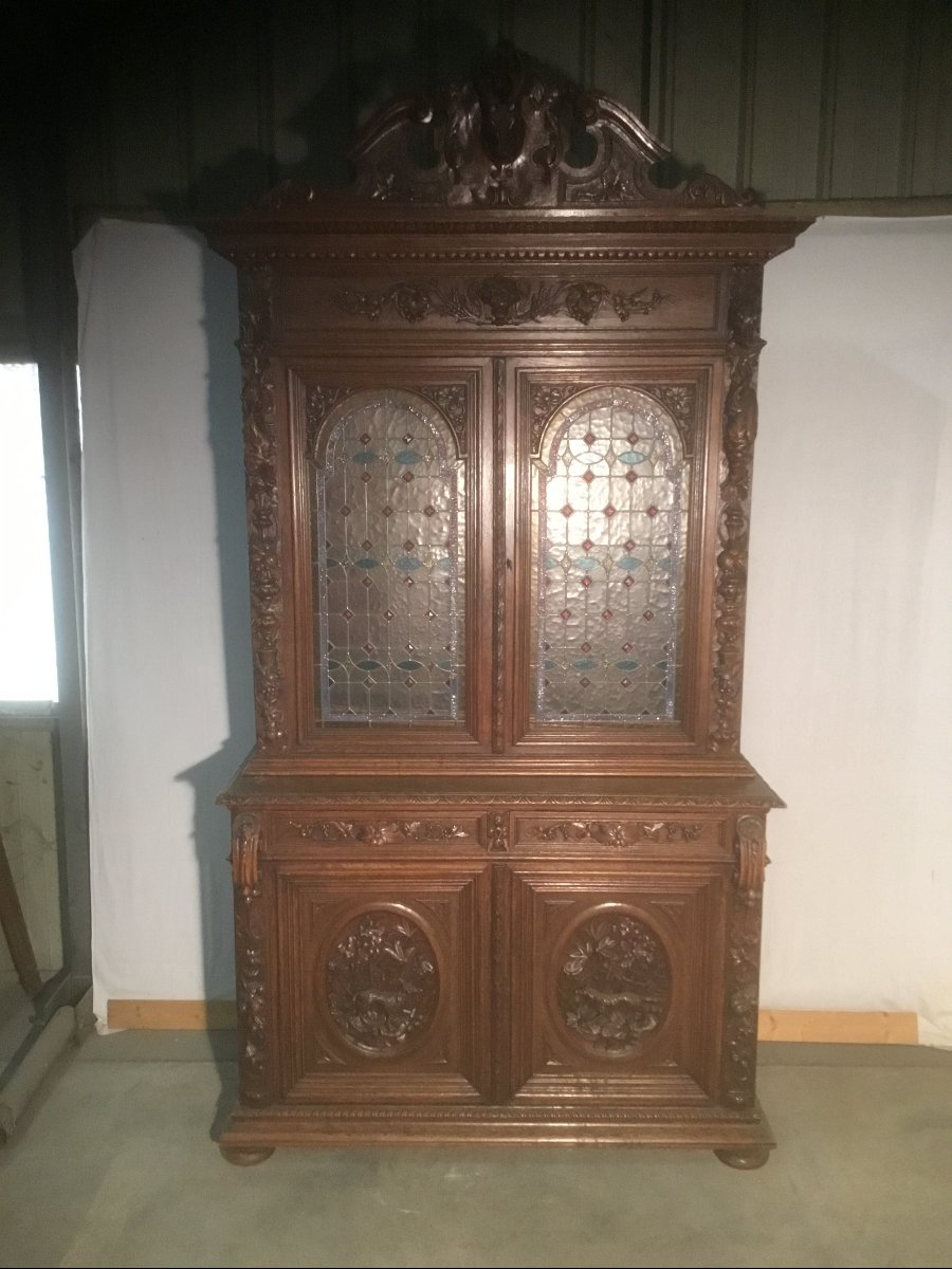 Two-section Renaissance Sideboard
