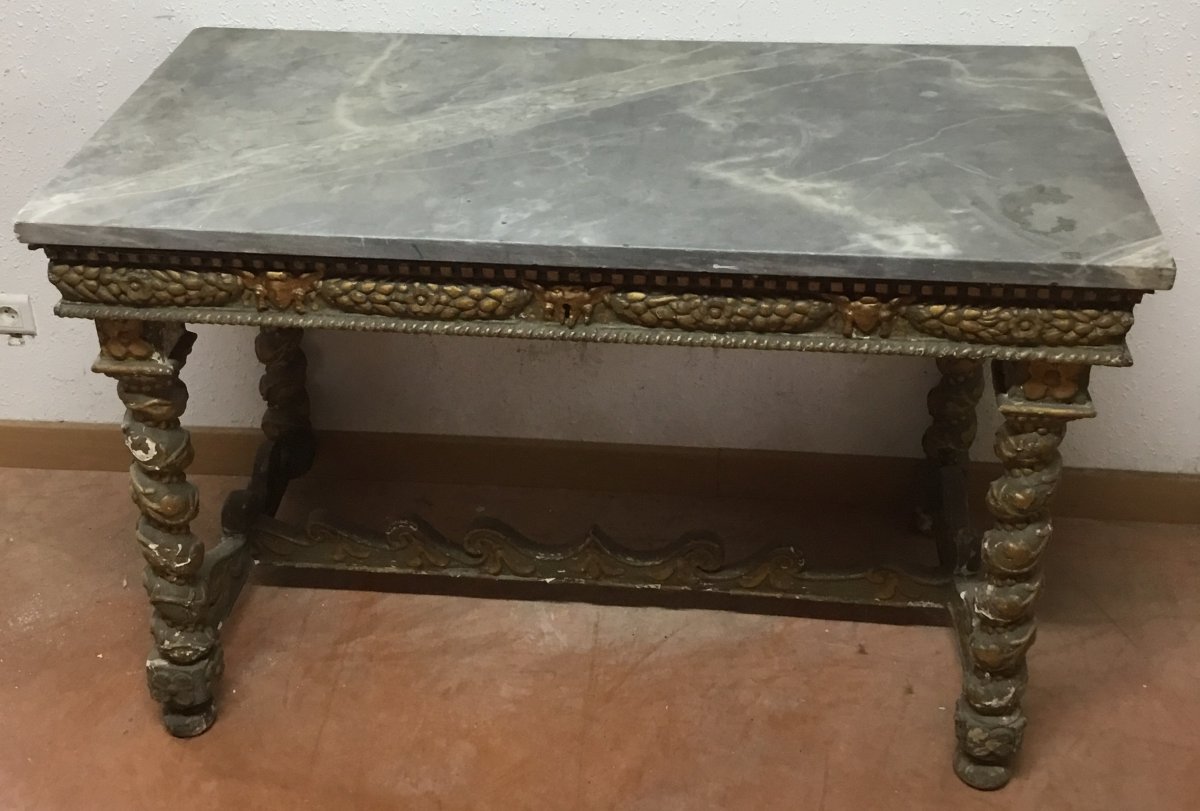 Italian Lacquered Console XVIII Th