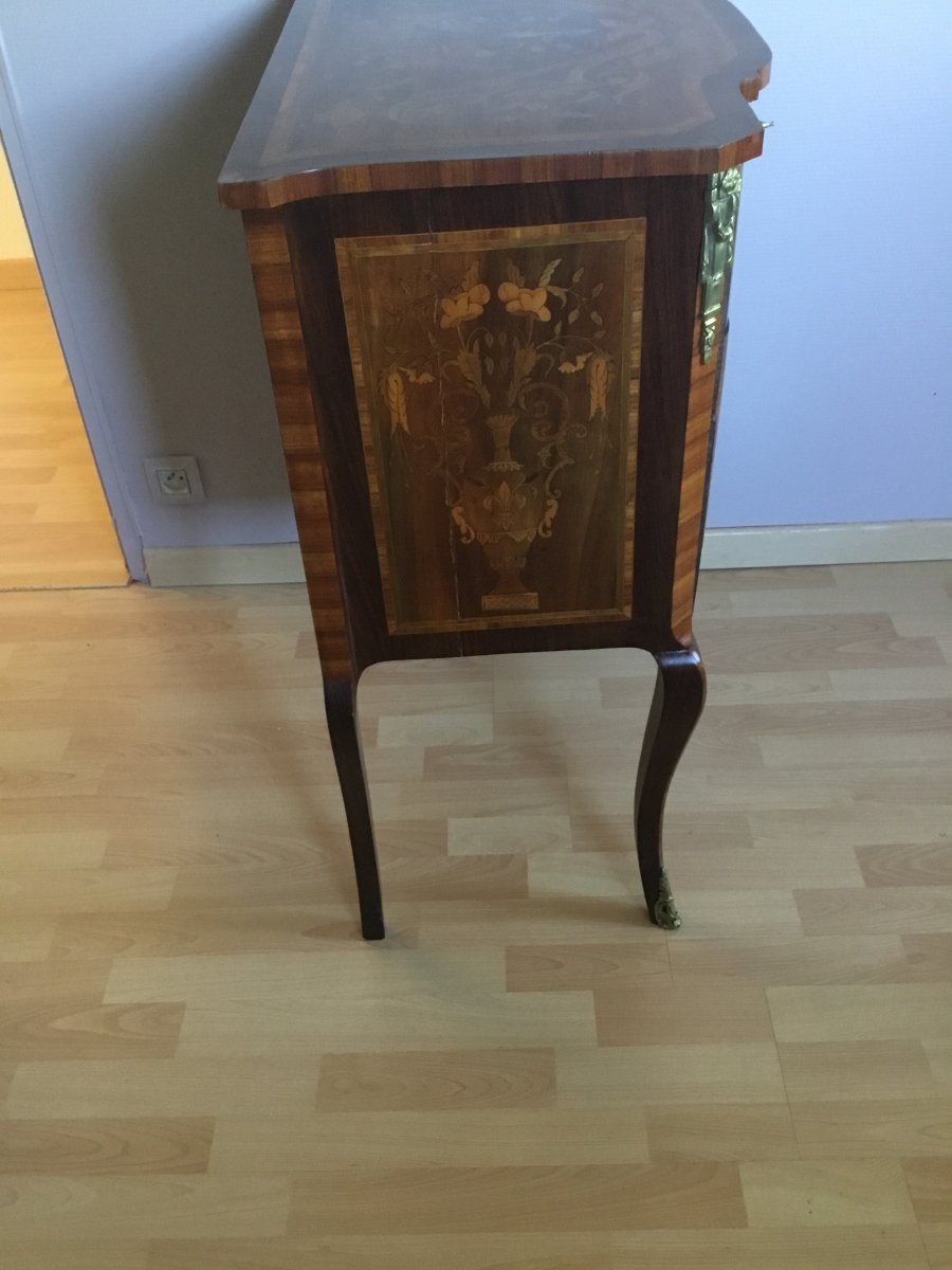 Commode Marqueté Napoléon III-photo-1