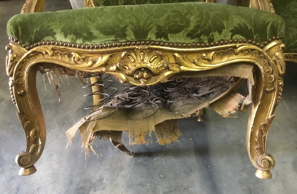 Pair Of Golden Armchair-photo-4