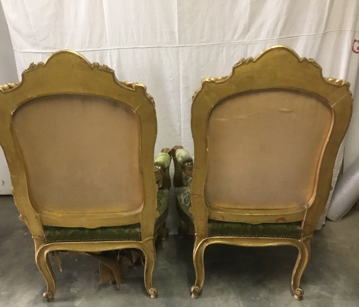 Pair Of Golden Armchair-photo-2